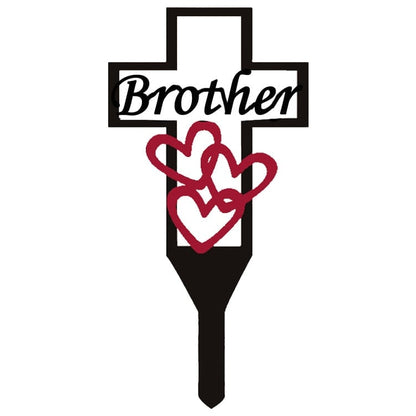 💖Cemetery Memorial Cross Stake for family member