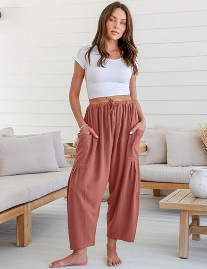 ☀️Women's Linen Wide Leg Pants with Pockets