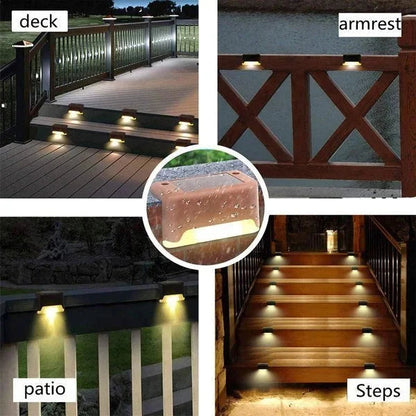 🔥Last Day 70% OFF🔥LED Solar Lamp Path Staircase Outdoor Waterproof Wall Light