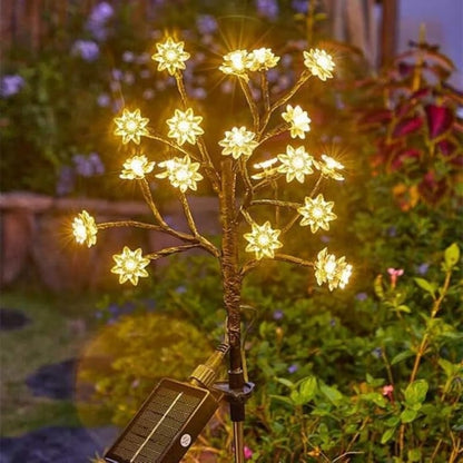 Outdoor Waterproof Cherry Blossom Multicolor Solar Garden Lights