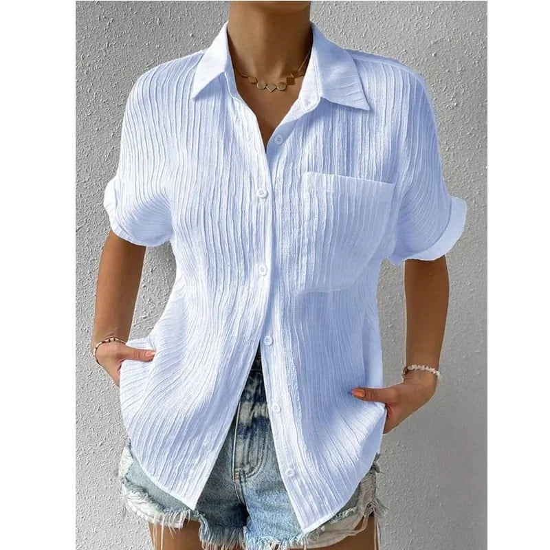 2025 Women's Button Down Casual Cotton Shirt