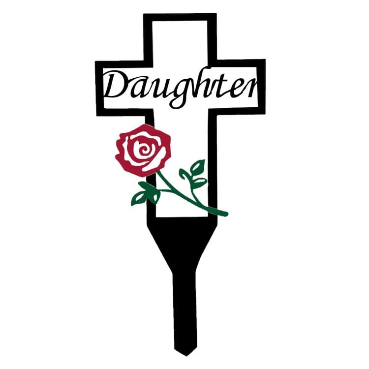 💖Cemetery Memorial Cross Stake for family member