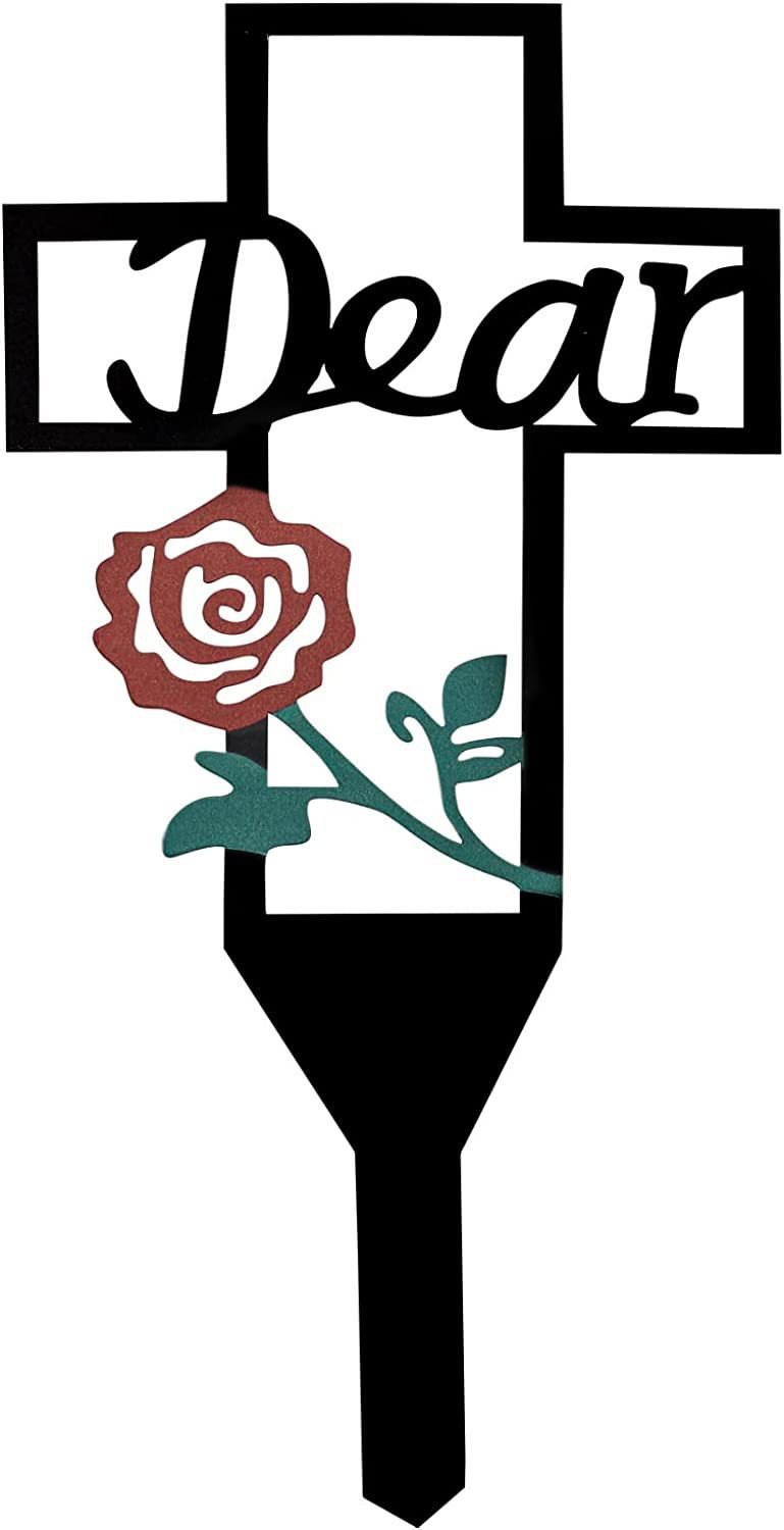 💖Cemetery Memorial Cross Stake for family member