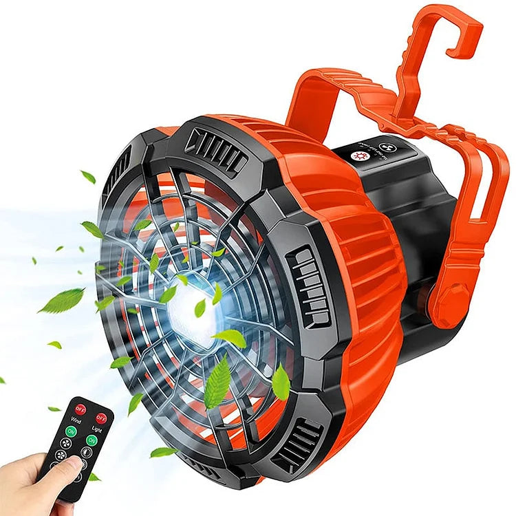 🤩Portable Camping Fan with LED Lantern👍Buy 2 Save 15%