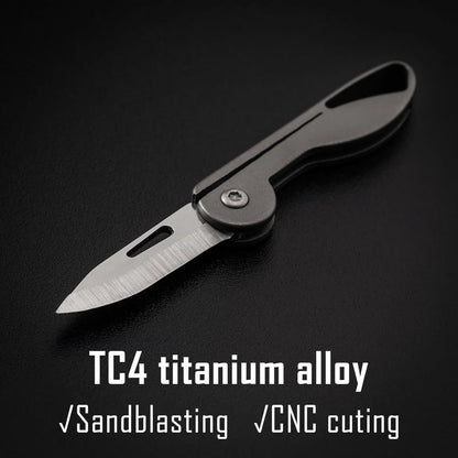 Mini Titanium Alloy Folding Pocket Knife