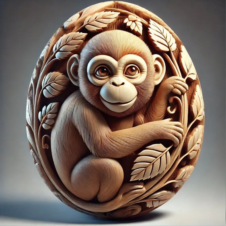 🔥Original Author🎁Animal Easter carving craft egg