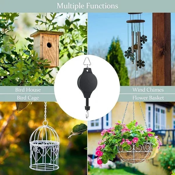 💥Blowout Sale 49% OFF🌳Plant Pulley Set For Garden Baskets Pots, Birds Feeder