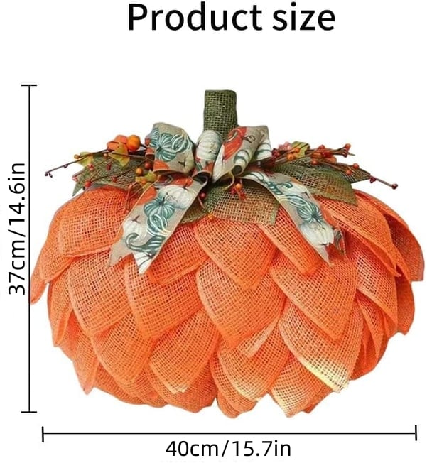 🔥Fall Hot Sale 49%OFF🎃Handmade Halloween Pumpkin Wreath For Front Door