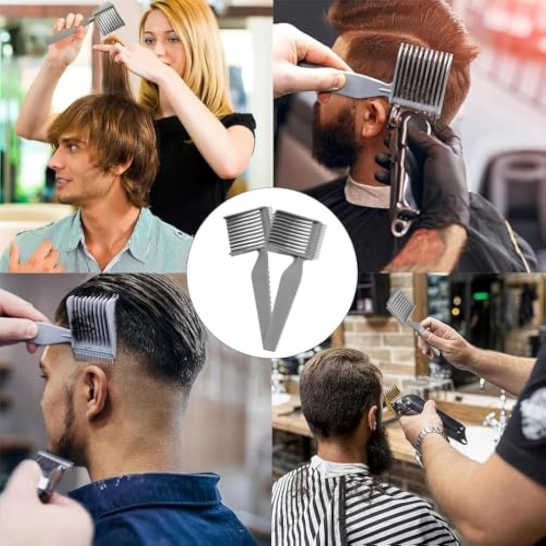 🎁49%OFF🔥Men's Barber Fade Combs Clipper Comb Gradient Comb Oil Head Caliper Comb Positioning Flat Top Comb