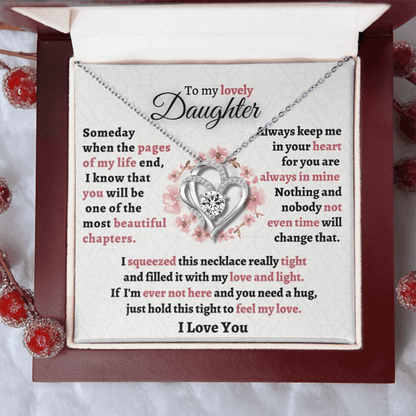 For Daughter - I LOVE YOU Diamond necklace