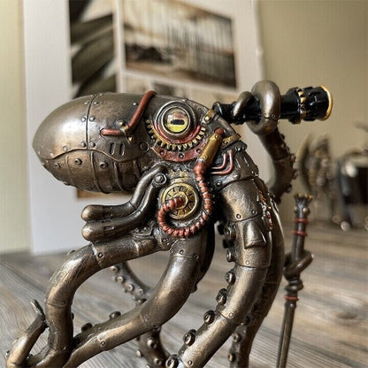 Steampunk Seabed Hiker Octopus Statue Decor🐙🐙