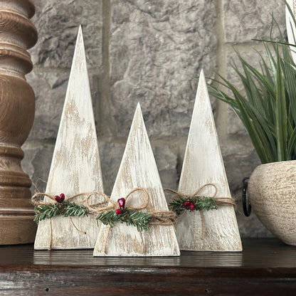 Wooden Christmas Tree (Set Of 3)