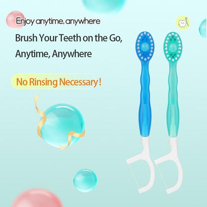 🔥2025 Hot Sale🎁Mini Toothbrush 5 in 1 Tool (Toothpaste + Floss + Pick + Tongue Scraper) Portable Travel Set