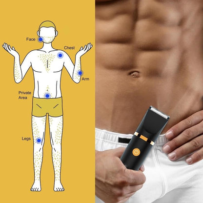 💥LAST DAY SALE 49% OFF💥 3 in 1 Electric Body Hair Trimmer for Men，Cordless Groin Hair Clipper for Men, Waterproof Electric Shaver