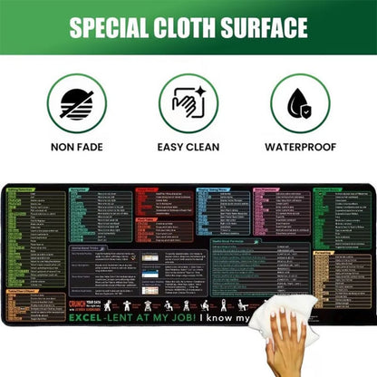 🔥LAST DAY SALE 49%-Excel Cheat Sheet Desk Mat