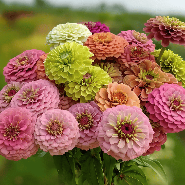 🔥Last Day Clearance🌺Double Zinnia Mixed Color Seeds