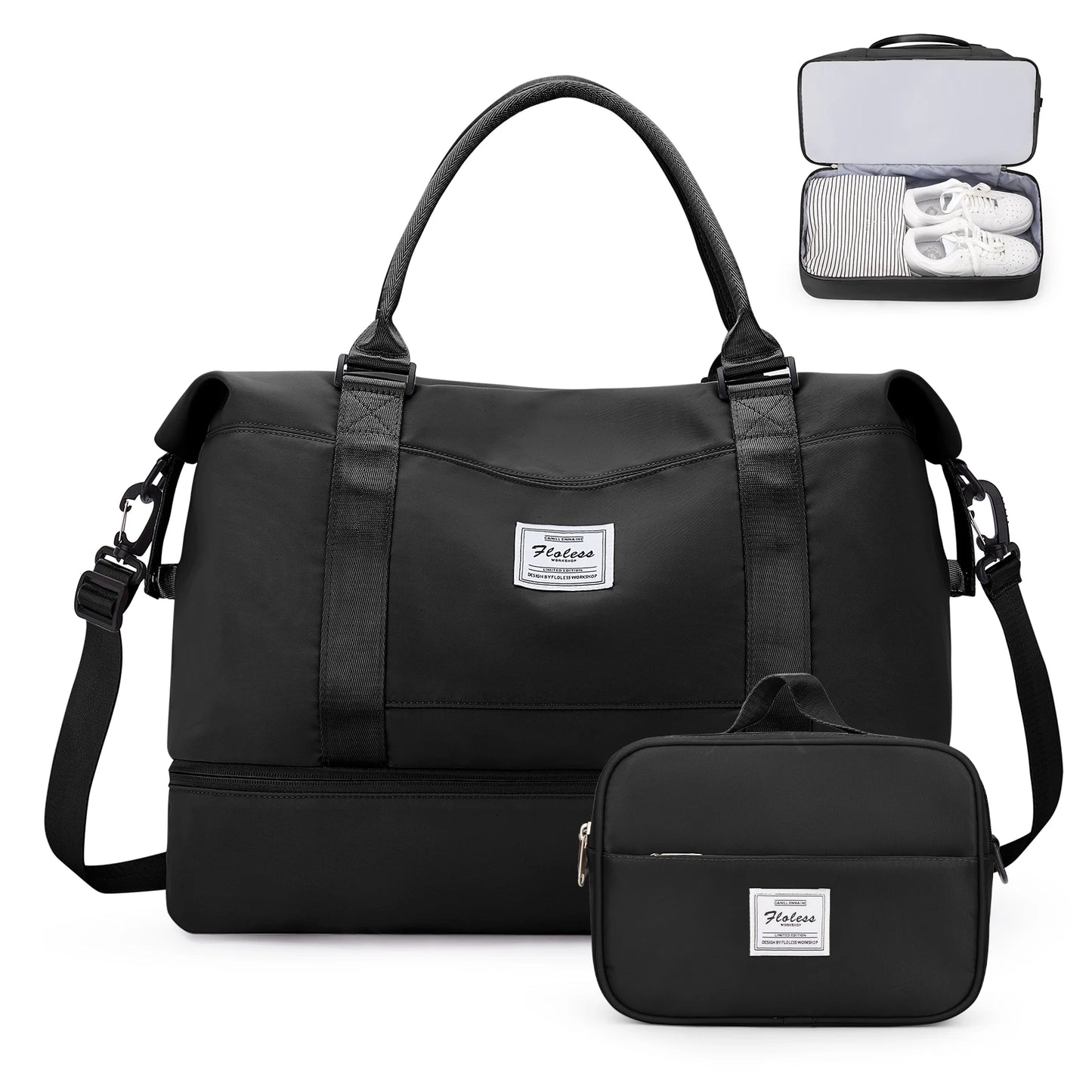The Ultimate Carry-All – Weekender Duffel for Women with Shoe Pocket & Vanity Bag