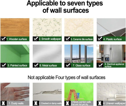 A mirror that won't break-Self Adhesive Mirrors Sheets🥰❤️