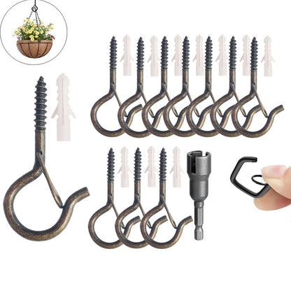 🌲Christmas Sale 49% OFF🌲 -10pcs Square Snap Hanging Hooks - Anti-Drop Bonsai Hooks with Safety Buckles for Christmas Rope String Lights