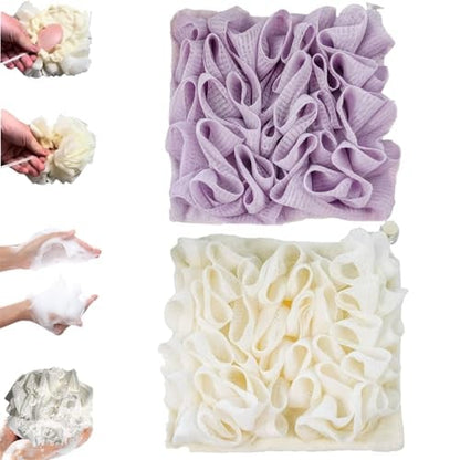 2-in-1 Bath Sponge & Washcloth