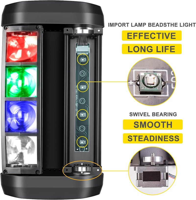 8 Beam Stage Lights with Sound Activated and DMX Moving Head