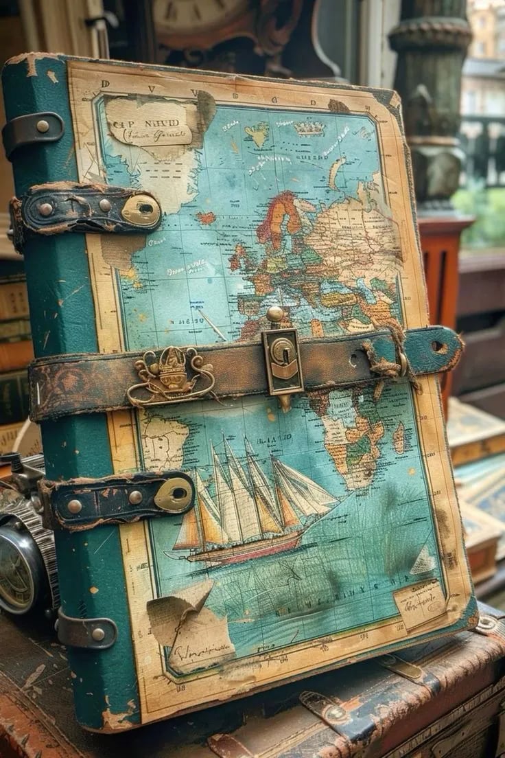 Retro nautical style notebook