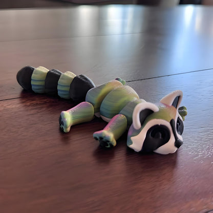 🦝🦝Adopt Your Own Mischievous 3D Printed Raccoon – With Optional Trash Can