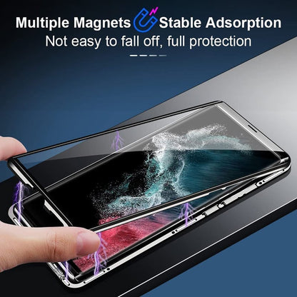 🔥New In Samsung S25 Series Case - Samsung Privacy Magnetic Double-sided Tempered Glass Case