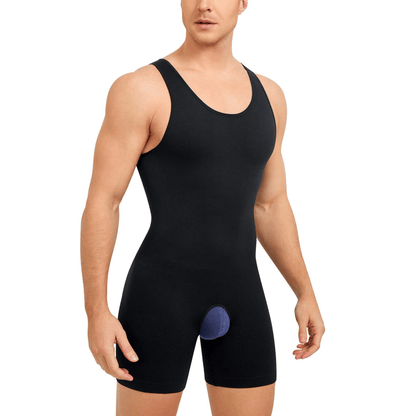 Men's Solid Scoop Neck Shapewear🏋️‍♂️