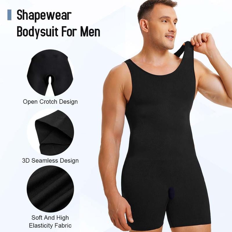 Men's Solid Scoop Neck Shapewear🏋️‍♂️