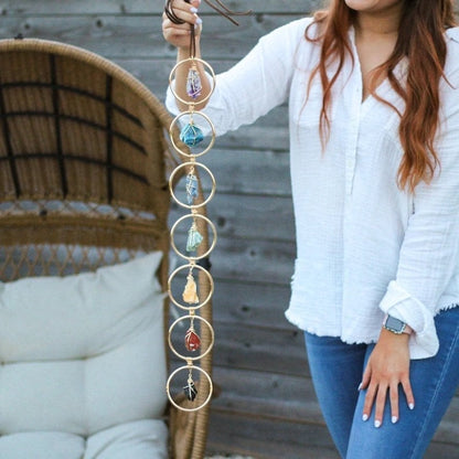 🔥Last Day Promotion -70% OFF🔥 Raw Crystal 7 Chakra Gemstone Wall Decor