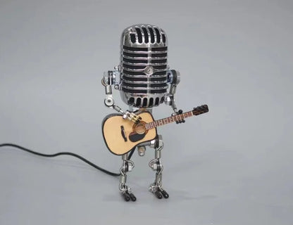 🎁Vintage Microphone Robot Desk Lamp - Get Free Guitar!!