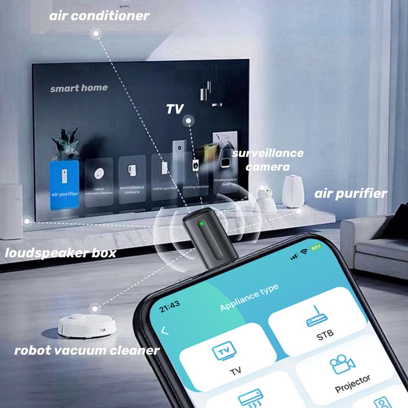 Mini infrared remote control adapter for cell phones