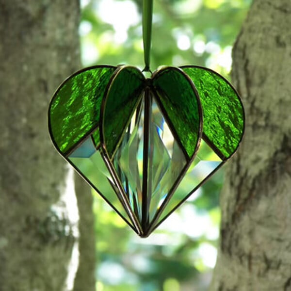 🔥Last Day Promotion 49% OFF🔥-Stained Heart-shaped Suncatcher-The Best Gift🌈