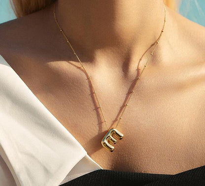🔥Summer sale🎁⏰Bubble Letter Necklace