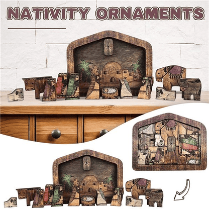 💓Nativity Puzzle - Wooden Decoration with Unique Design