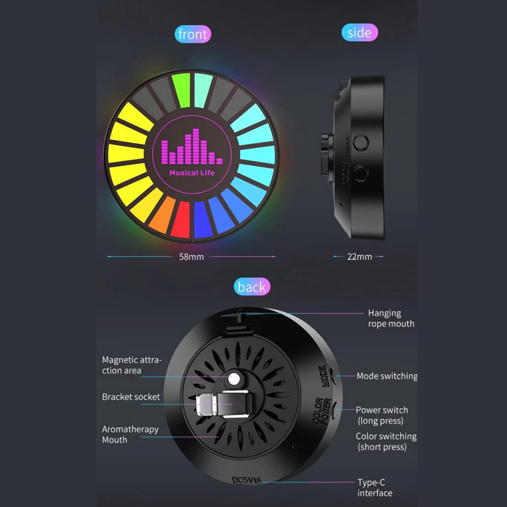 RGB Sound Rhythm Pickup Lamp