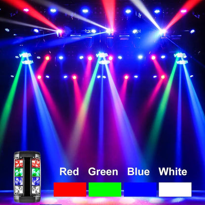 8 Beam Stage Lights with Sound Activated and DMX Moving Head