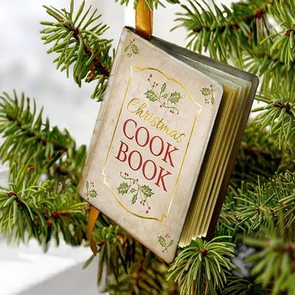 Miniature Cook Book Christmas Decorations