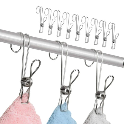 🔥Winter Hot Sales-49% OFF-(1SET/5PCS)Stainless Steel Metal Long Tail Clip With Hooks🔥