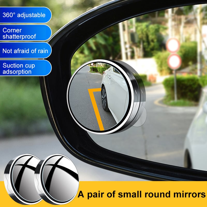 Suction Cup Car Convex Blind Spot Mirror (1 Set / 2 Pcs)