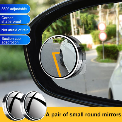 Suction Cup Car Convex Blind Spot Mirror (1 Set / 2 Pcs)