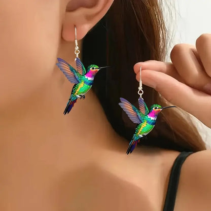 🌈Colorful Hummingbird Earrings🐦