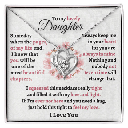 For Daughter - I LOVE YOU Diamond necklace