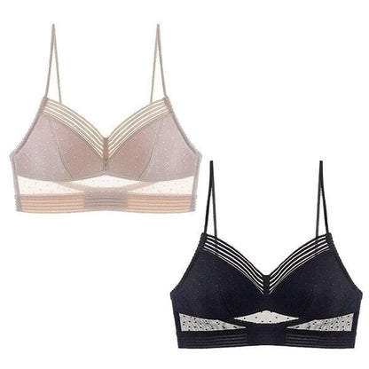 Starry Bra - Low Back Wireless Lifting Lace Bra