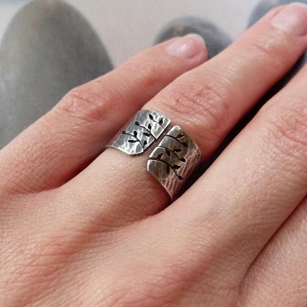 🔥 Hot Sale 49% OFF🎁Sterling Silver Tree of Life Wide Band Ring