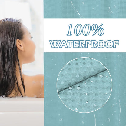 🔥🔥No Hook Shower Curtain with Snap in Liner