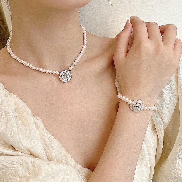🔥LAST DAY 49% OFF-💗elegant pearl camellia necklace