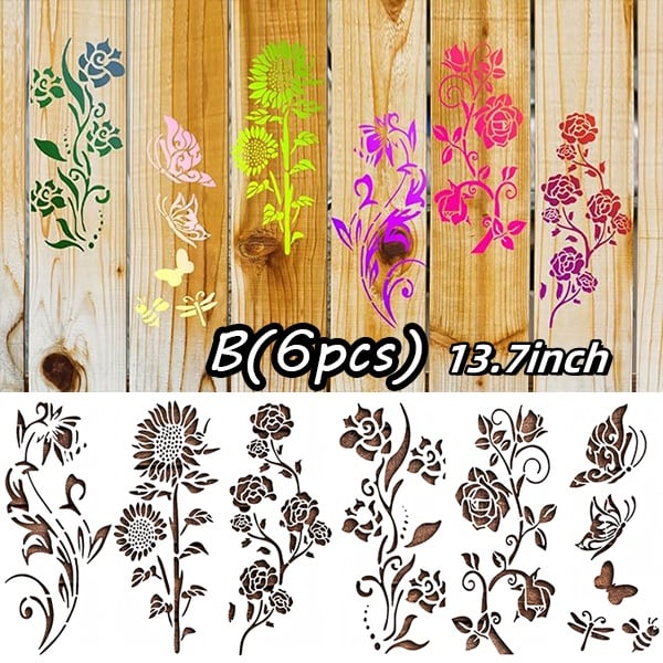 Sunflower🔥 Garden Fence Large Flower Stencils🌻DIY Decoration