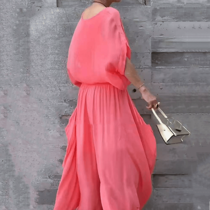 🌹Spring Promotion 49% OFF🌹Loose Top & Slit Wide-Leg Pants Chiffon 2-Piece Set